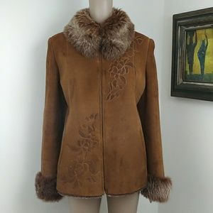 Rare Gorgeous Vintage Shearling & Suede Jacket